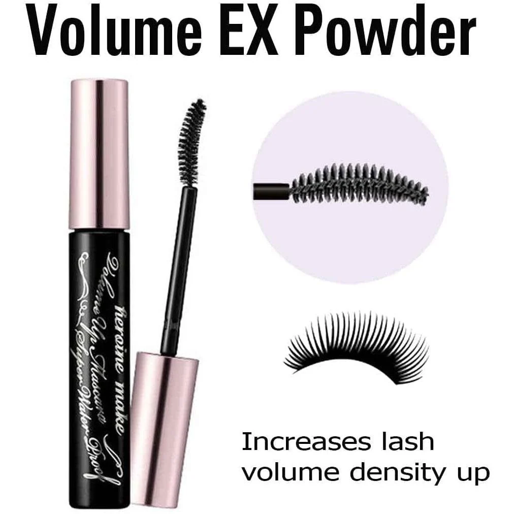 Isehan Kiss Me Heroine Make Volume & Curl Mascara Super Waterproof Jet Black 6g - Image 3