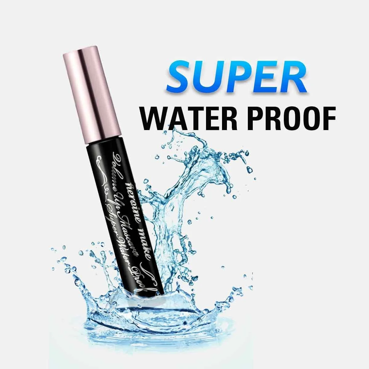 Isehan Kiss Me Heroine Make Volume & Curl Mascara Super Waterproof Jet Black 6g - Image 4